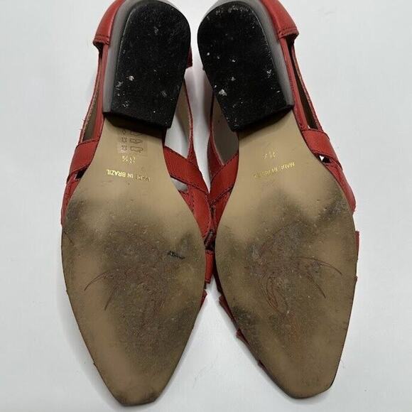 Bird of Flight Women's Sandals Made in Brazil Burnt Red Slip On Size 8.5 Pointed - Picture 7 of 8